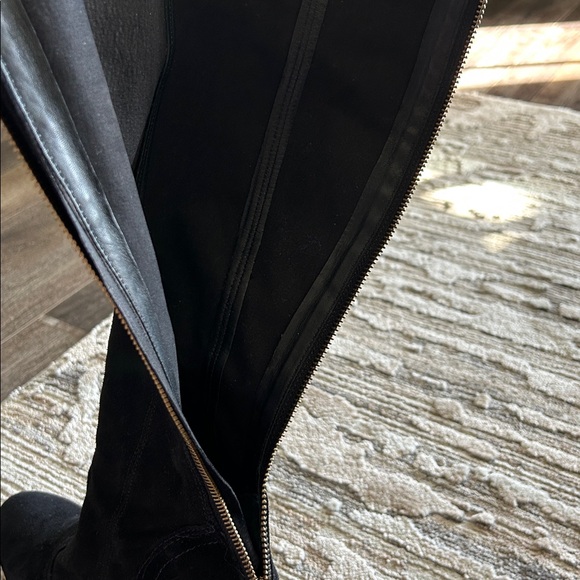 Tory Burch Suede Boots with Gold Accents - Picture 9 of 14